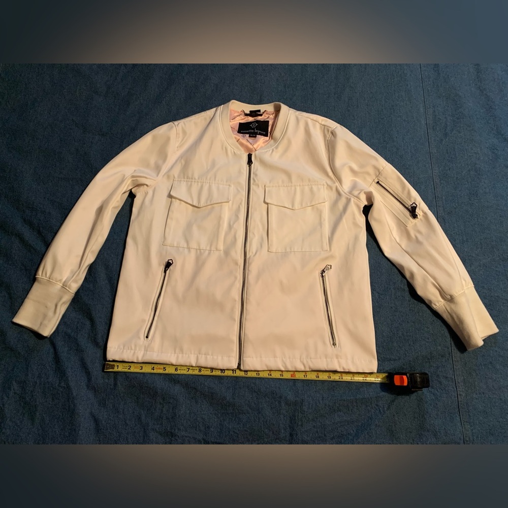 Women’s Nanette Lepore white full zip jacket